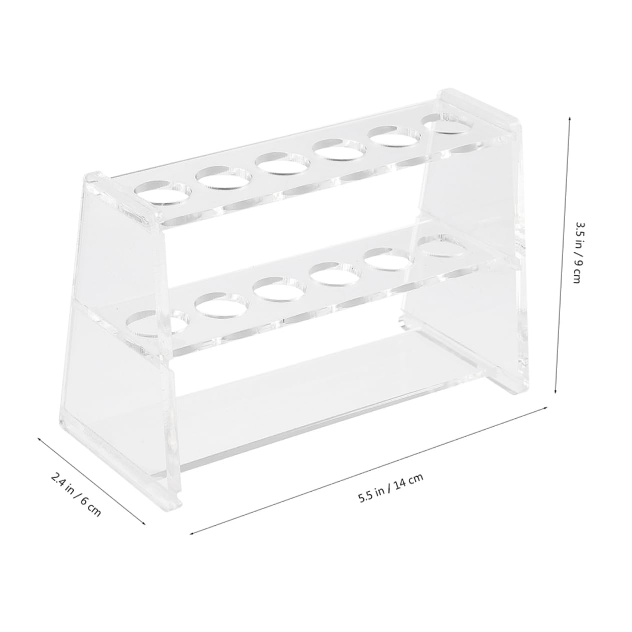 6 Pz Portaprovette supporto del dispositivo stendibiancheria per provette bacheca cassetto supporto per provette trasparente Rack per provette a 2 strati iplusmile