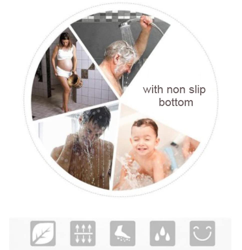 Tappetino da doccia rettangolare grande per bagno antiscivolo