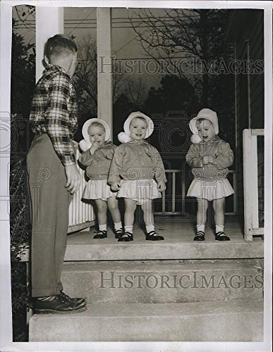 Vintage Photos 1957 Mr & Mrs James Breener Children 6.75 X 8.5 Inches