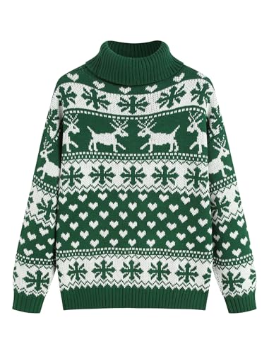 Image of ZAFUL Flower Crochet Turtleneck Sweater for Women Pullover Puff Long Sleeve Boho Knit Sweaters Trendy Knitwear Tops