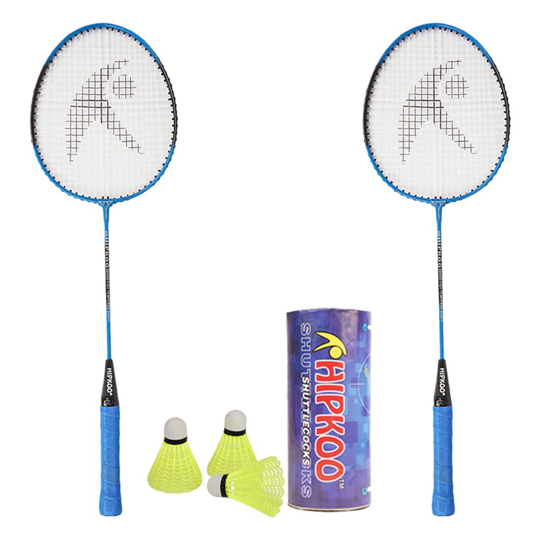 Hipkoo Sports HR 16 Aluminum Badminton Complete Racquets Set | 2 Wide Body Racket and 3 Shuttlecocks | Ideal for Beginner and Recreational | Sturdy & Lightweight (Blue, Set of 2) (B0BSXJ4LXG) Amazon Price History, Amazon Price Tracker