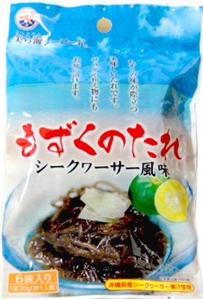 もずくのタレ 小袋パック 120g(20g×6袋)×4袋 丸昇物産 シークワーサー果汁入りのさっぱりとしたモズクのたれ 使い切りタイプでいつでも便利 もずくサラダや和え物にも