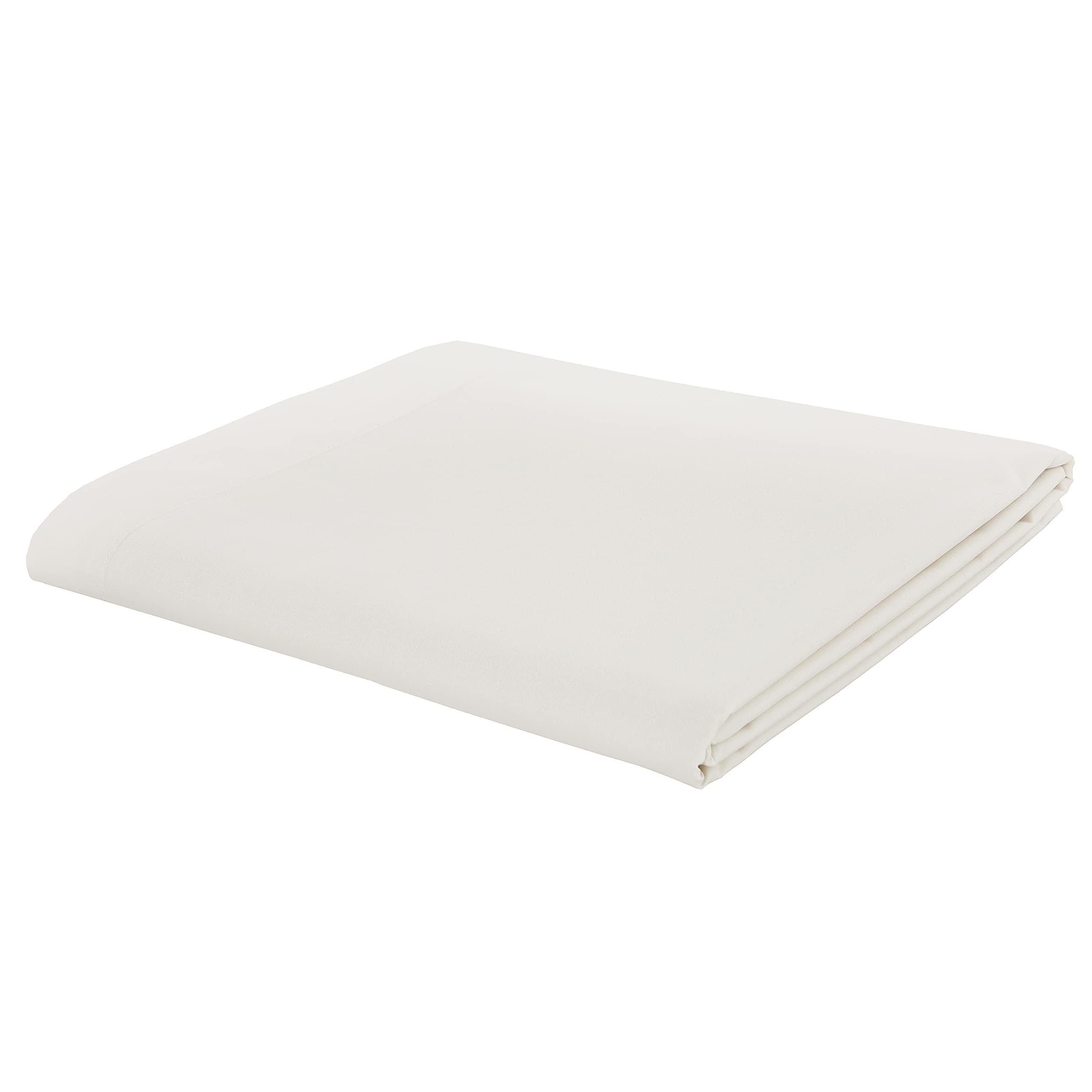 Catherine Lansfield Easy Iron Percale Double Flat Sheet Cream