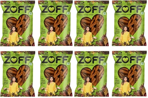 Image of Zoff Cassia Bark - Dalchini Cinnamon Stick - Dal Chini for Authentic Flavour, Aromatic Warmth - Net Weight 400g (4 * 100g) (Pack of 2)