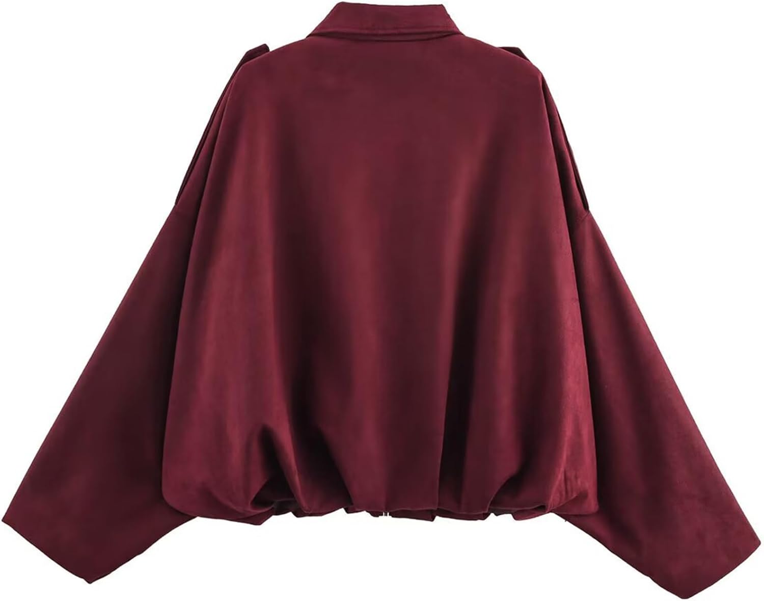 Women's Faux Suede Bomber Jacket Oversized Pilot Coats Fall Lapel Zip Up Motorcycle Streetwear Outerwear - Image 2