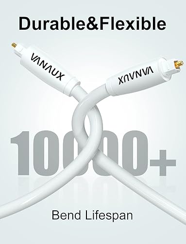 Miniatura 7 de Cable de audio óptico blanco, cable óptico digital SPDIF Toslink de fibra óptica para cine en casa, barra de sonido,