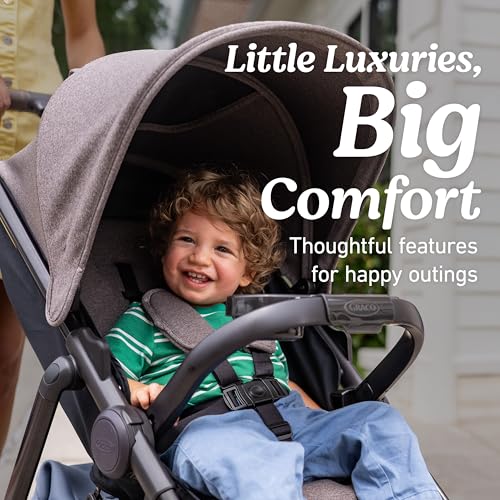 Image of Graco Merge 360 Baby Stroller - Front and Rear 360-Degree Rotating Wheels Infant Stroller for Easy Gliding and Tight Turns, Quick 1-Button Push Folding Stroller, Great Gift for New Parents