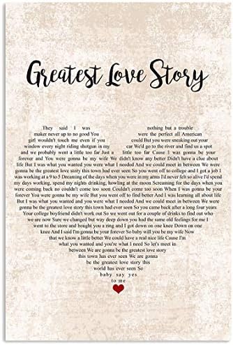 Amazon Com Lanco Greatest Love Story Lyrics Song Poster Gift For Men Woman Poster Home Art Wall Posters No Framed Posters Prints