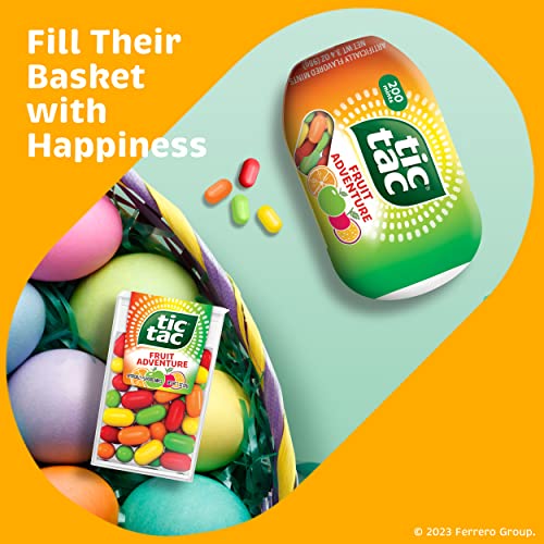 Tic Tac, Fruit Adventure Mints, On-The-Go Refreshment, Easter Basket Stuffers, 3.4 Oz, 4 Count #TOP1