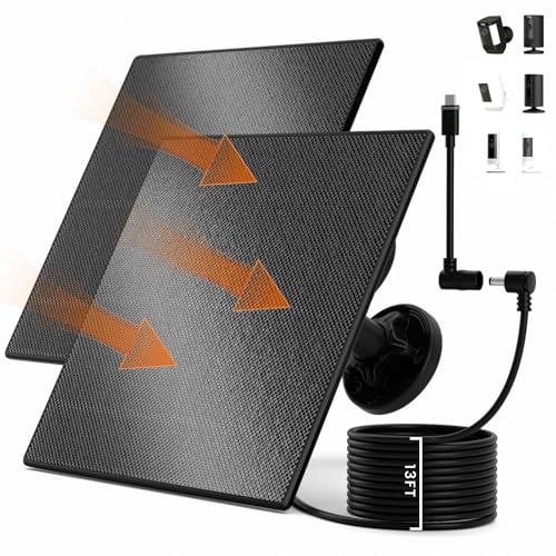 Lybuorze 2 Pack 5W Solar Panel for Ring Camera – Compatible with Spotlight Cam (Plus/Pro/Battery...