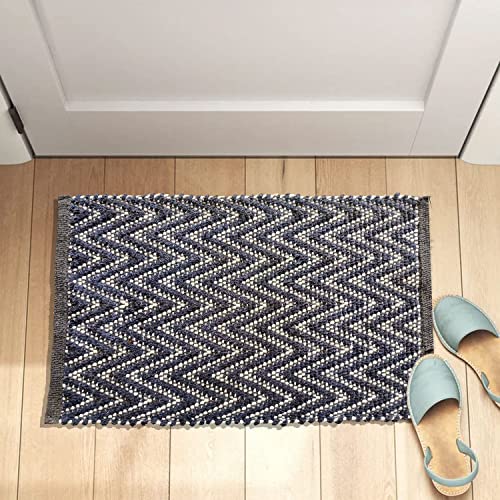 Image of Door Mats for Home | Door Mats for Home Entrance | Door Mat for Bathroom| Soft & Super Absorbent Mats for Shower | Washable, Non-Slip & Quick-Drying Mats (Pack of 2) (Multicolor 5)