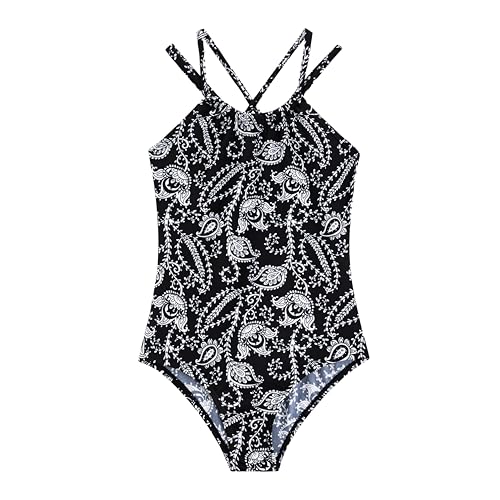 LIZENS Girls' One-Piece Swimsuit Stylish Swimwear for Girls Size 2-12 for Kids