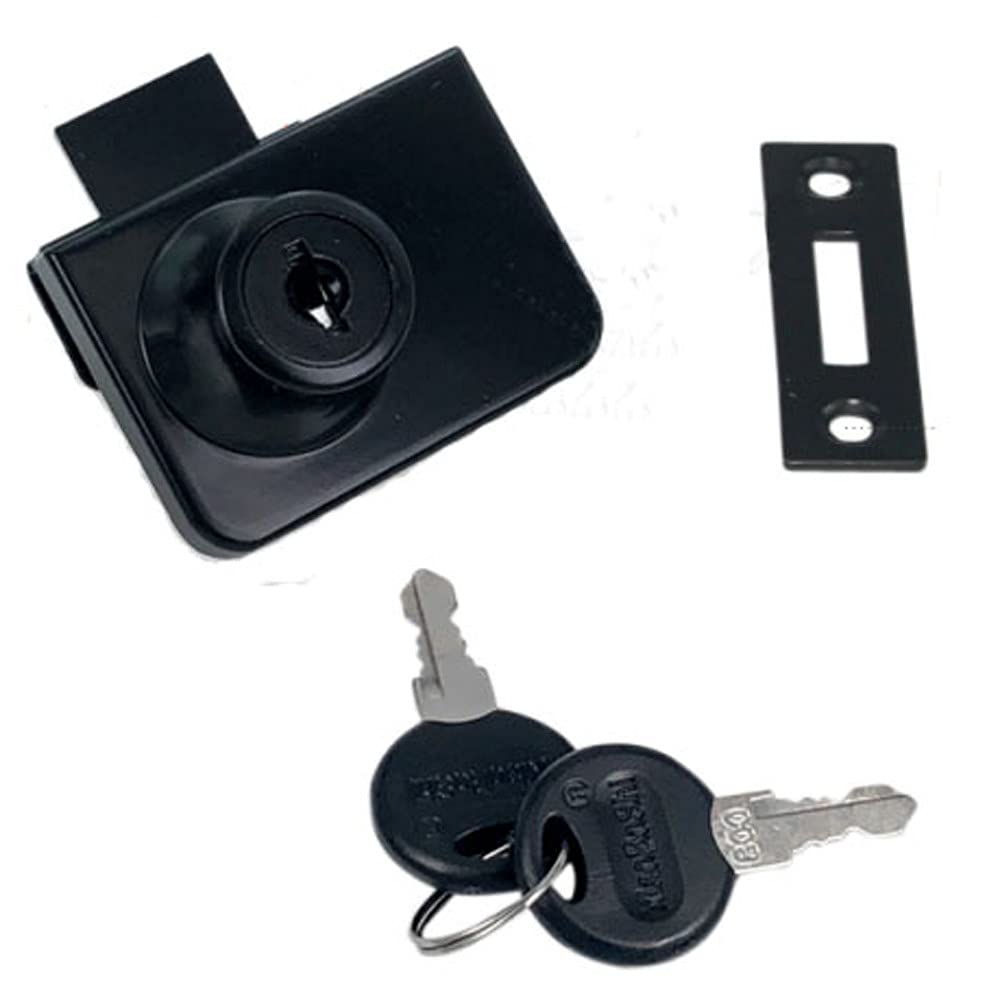 Young Wolf Black Glass Cabinet Lock Window Lock Display Cabinet with 2 Keys