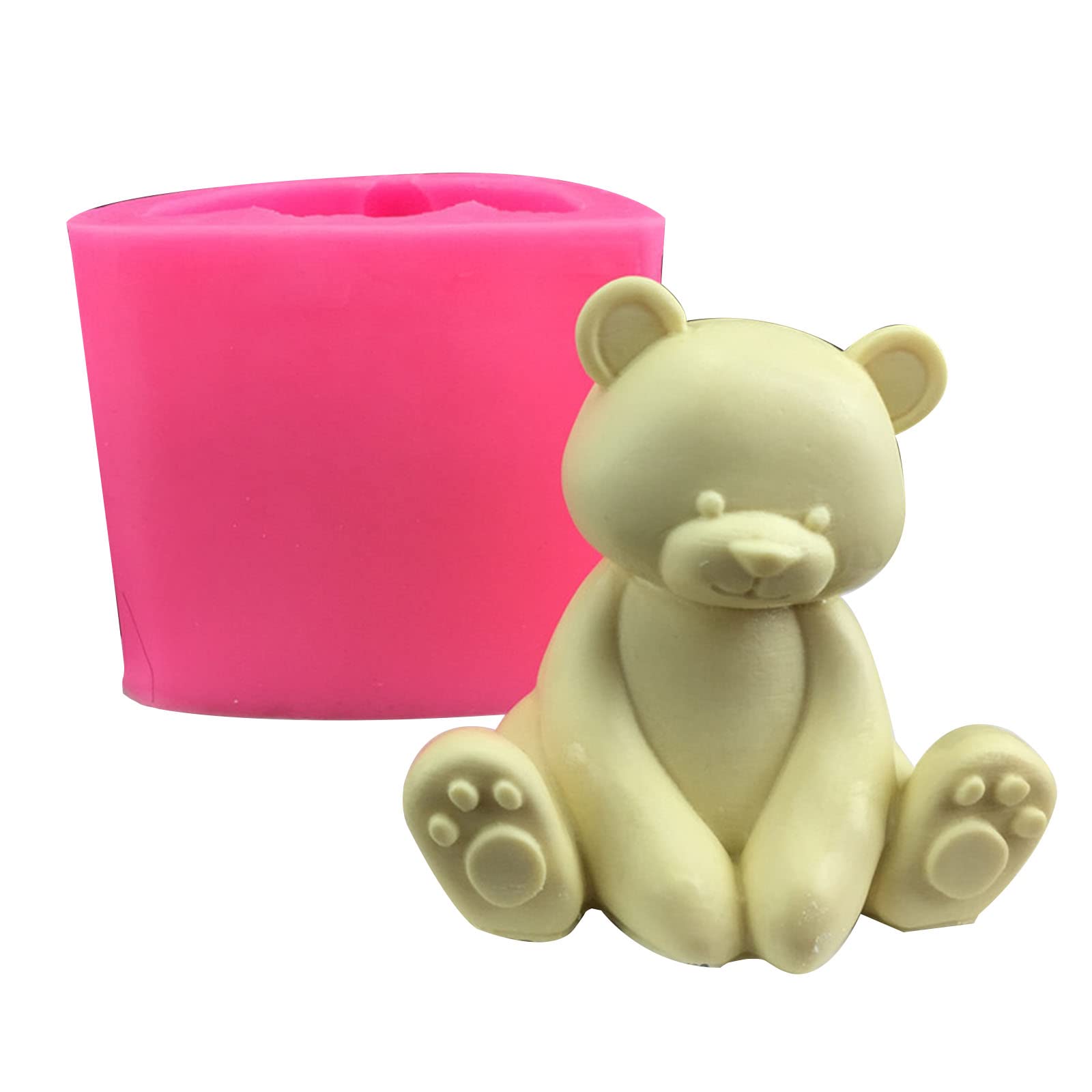Tsophreniq Bear Shaped Silicone Mold for Tabletop Decorations Gypsum Epoxy Resin Silicone Baking