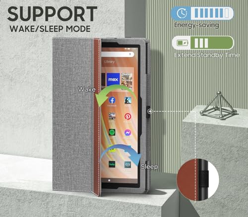 Image of MoKo Case Fits Amazon Kindle Fire HD 10 Tablet(13th /11th Gen) 10.1 inch,Jeans Gray