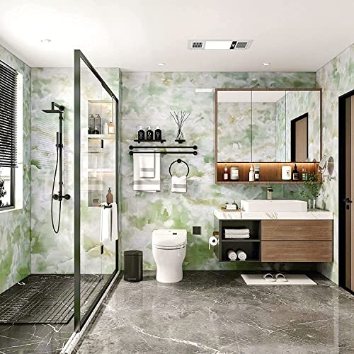 Image of KASHIVAL Contact Paper Green Marble Countertop Adhesive Wallpaper Peel and Stick Countertops for Kitchen Desk Cover Table Vinyl Counter Top Waterproof (310 Green Marble 60 * 200cm)