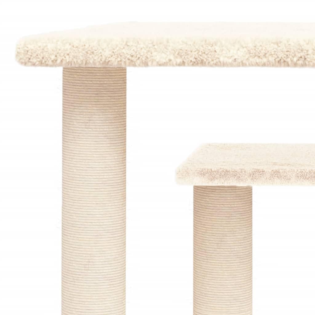 ShGaxin Słupki do drapania dla kota z kremowymi platformami 50 cm drapak dla kota, drapak dla kota, akcesoria dla kotów, wieża dla kotów, rozrusznik dla kotów, domek dla kota