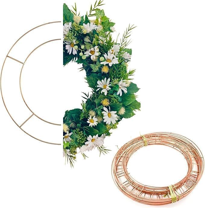 20 Pcs 10 Inch Wreath Ring Metal Wire Wreath Frame for Wreath Making Supplies Floral Craft DIYs & Front Door Décor | Wreath Base for New Year Birthday Valentines & Christmas Wreath Making Kit.