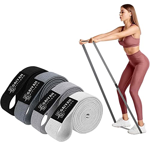 GAIYAH FITNESS Elastici e bande - Bande Elastiche di Resistenza Banda di Resistenza Fasce Elastiche Fitness per Yoga, Palestra, Esercizi Glutei, Pilates… (set di 4 anelli lunghi)