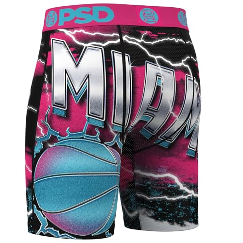 PSD Mens Travel Miami Florida Boxer Briefs - 7 Inch Inseam Breathable and Supportive Men's Underwear with Moisture-Wicking3