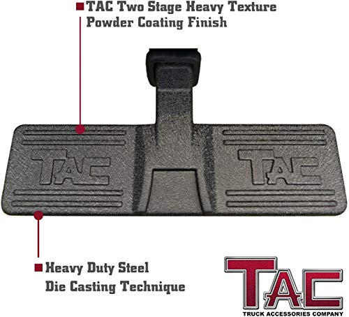 Tac Hitch Step Fits 2” Hitch Receiver 5" Width Suv Pickup Truck Van Bumper Protector Universal Heavy Duty Steel Black Lock Pin And Stainless Steel Hitch Tightener Included #TOP2