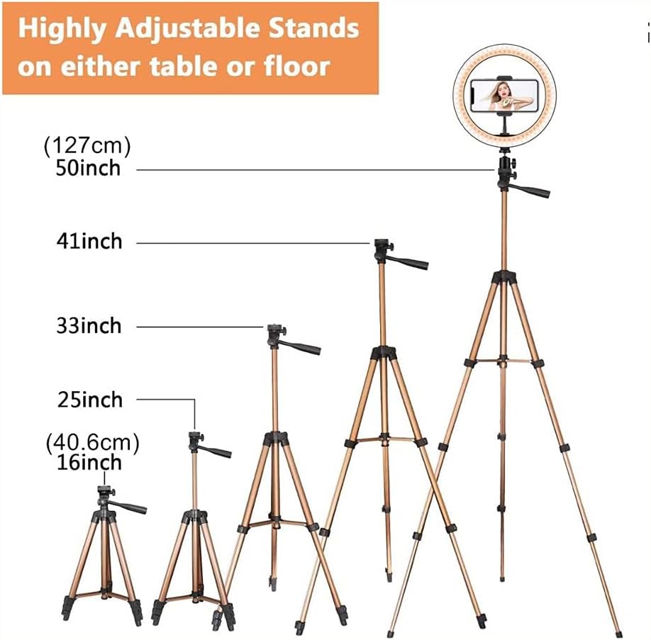 Light with Tripod Lamp LED Light for Selfie Photography 130cm Tripod for Phone Holder Photography Lighting Kit