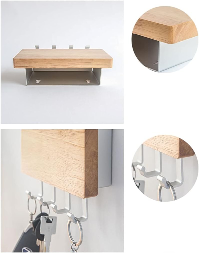 Punch-Free Key Storage Hang The Wall Hanging Entrance Key Hook Rack at The Entrance of The Living Room (Color : A Size : 18 * 12.5cm)