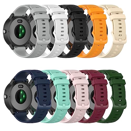 Watch Band intended for Coros APEX 42mm/PACE 2 Adjustable Quick Release Wristbands Strap Breathable Silicone Bands Replacement Wristbands for Coros APEX 42mm/PACE 2 for Women&Men Width: 20mm (All 10 - image 1