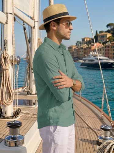 Image of NexaFlair Man's Casual | Formal | Linen| Cotton | Regular Wear Collared | Fit Shirt for Men