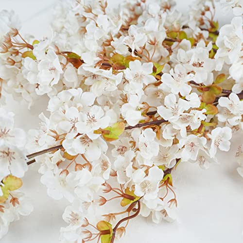 Uieke Silk Cherry Blossom Branches, 39.3in Artificial Cherry Blossom Tree Stems - Image 4