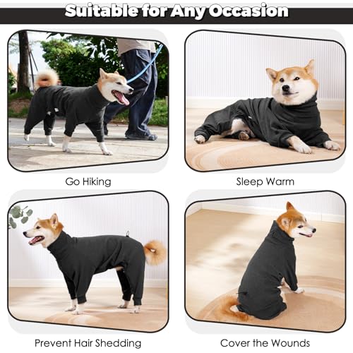 Dotoner Fleece Hundepullover Wintermantel Hundemantel Grosse Hunde Fleecejacke mit Beinen Hundebademantel für Kleine Mittelgroße Haustiere Hundebekleidung,Chihuahua,Beagle,Weicher Hunde Pyjamas