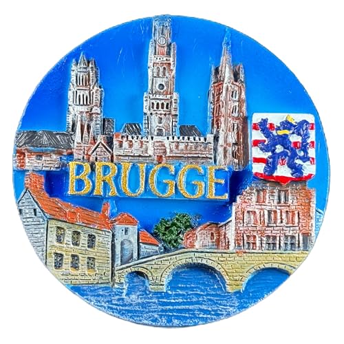 Bruges Belgium Fridge Magnet Travel Souvenir Resin Canal City Skyline Style Home Decoration Classic Landmark Craft