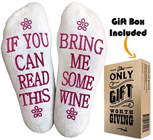 FUNNY SOCKS FOR WOMEN - Mothers Day Gift - If You Can Read This Bring Me Some Wine - Fun Socks for Women - Regalos Para Mujer - Thumbnail 6