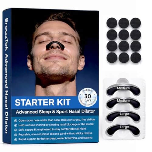 Premium Nasal Strips for Nighttime Sleep Comfort-Fit Nose Strips with Skin-Friendly Adhesive for Men & Women (Black Large)