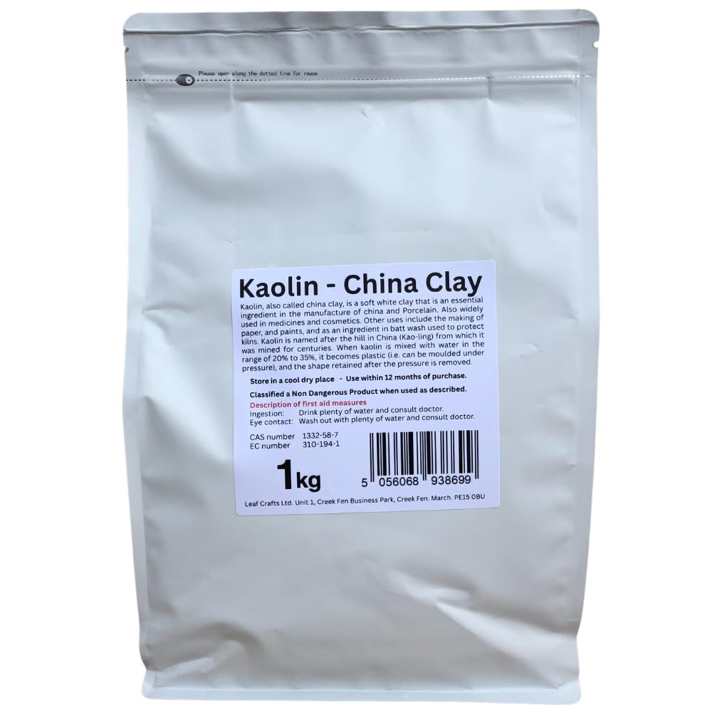 Trustleaf 4kg Kaolin White China Clay - 100% Natural - (4kg Bag)