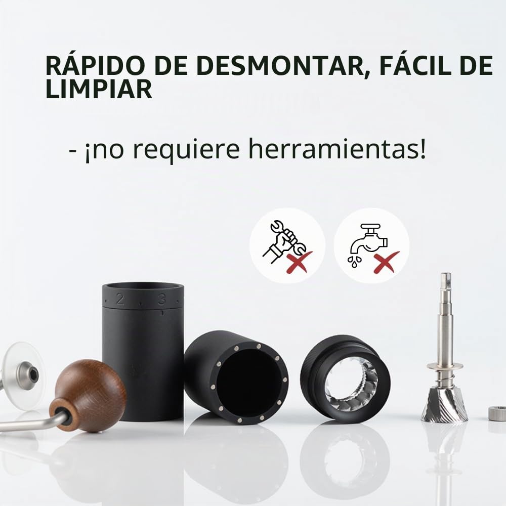 1Zpresso X-Ultra Molinillo de Café Manual-Negro, Cuerpo de Metal Robusto Bien Construido, Muela de Acero Inoxidable, Ajuste Externo, Recipiente con Imán, Mayor Eficiencia de Molienda, Molino Portátil