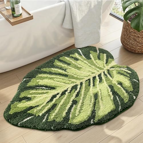 Tapis de douche absorbant DEXI 60x80 cm lavable et antidérapant vert - 2