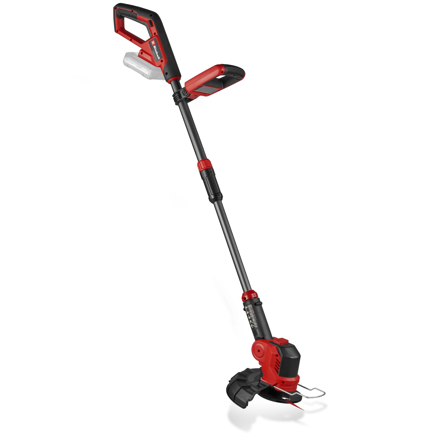 Recortadora de césped con batería GE-CT 18/25 Li-Solo Power X-Change de Einhell (18V, Anchura de Corte 25cm, Cabezal del Motor Giratorio e inclinable, Incl. 20 Cuchillas de plástico, sin batería)