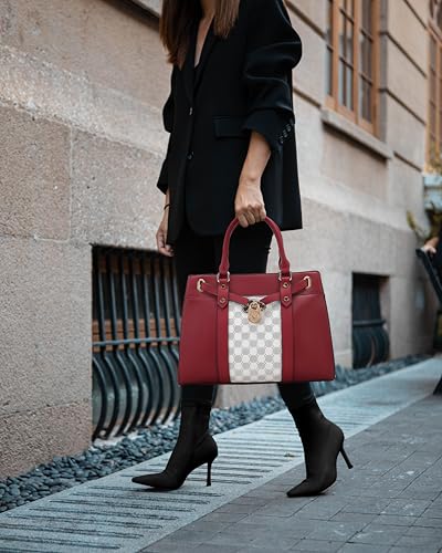 Image of MKF Collection Crossbody Tote Bag for Women & Wristlet Wallet Purse Set - PU Leather Top-Handle Satchel Shoulder Handbag