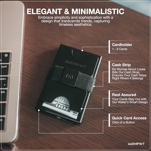 Aluminum Cardholder Wallet for Men-Metal Wallets with Advanced RFID Layer Protection | Slim & Minimalist Trendy Cardholder with Convenient Push Button for Quick Card Access (Black)3