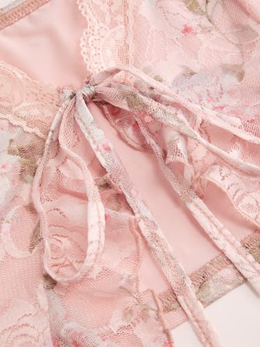 Image of CIDER Going Out Tops for Women Y2K Tie Front Lace Cowgirl Crop Tops | Asymmetrical Ruffle Hem, Spaghetti Strap, Country Concert, Western, Summer Outfits