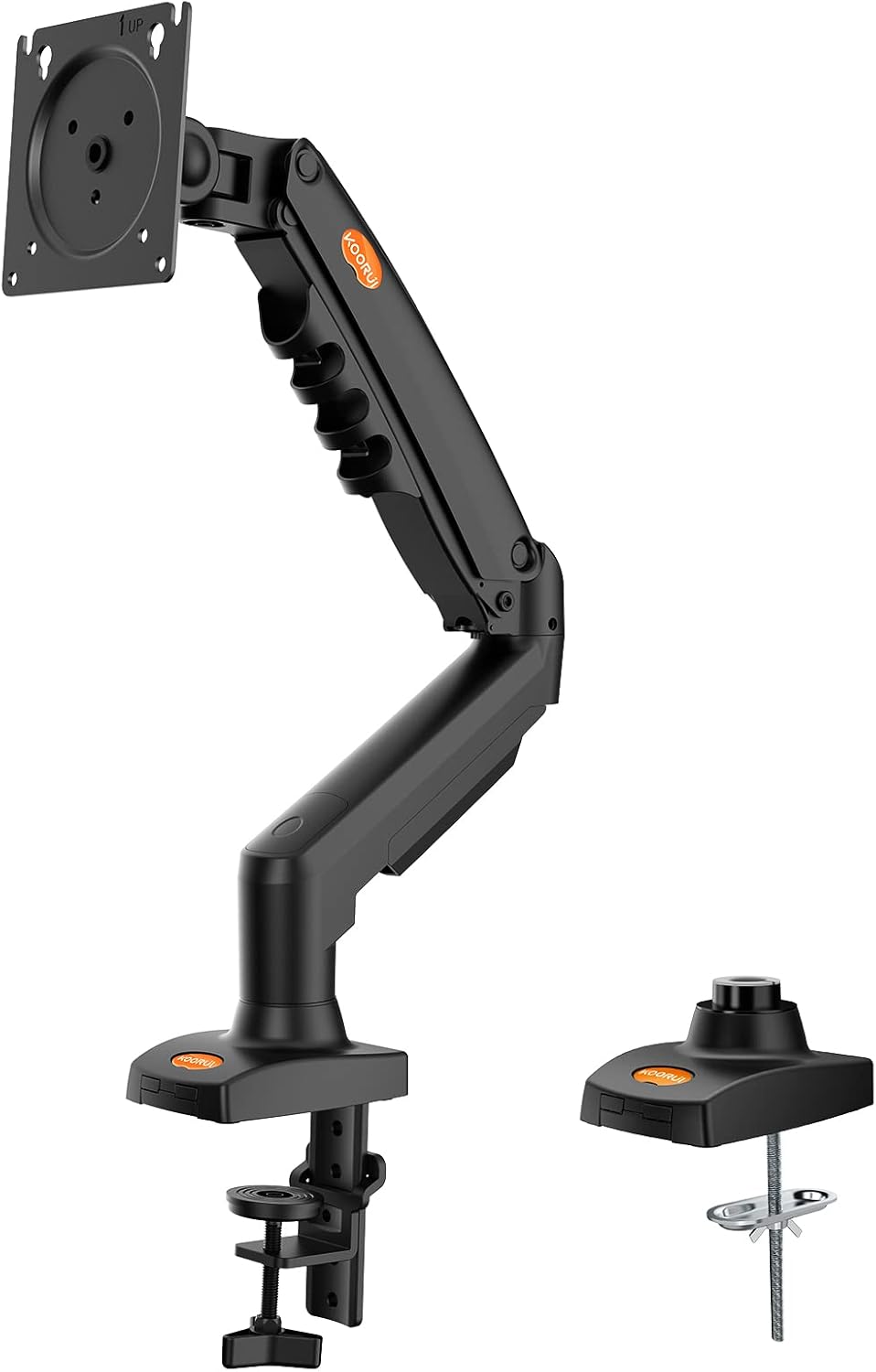 KOORUI Single Monitor Mount, Vertical, Swivel, Adjustable Gas Spring