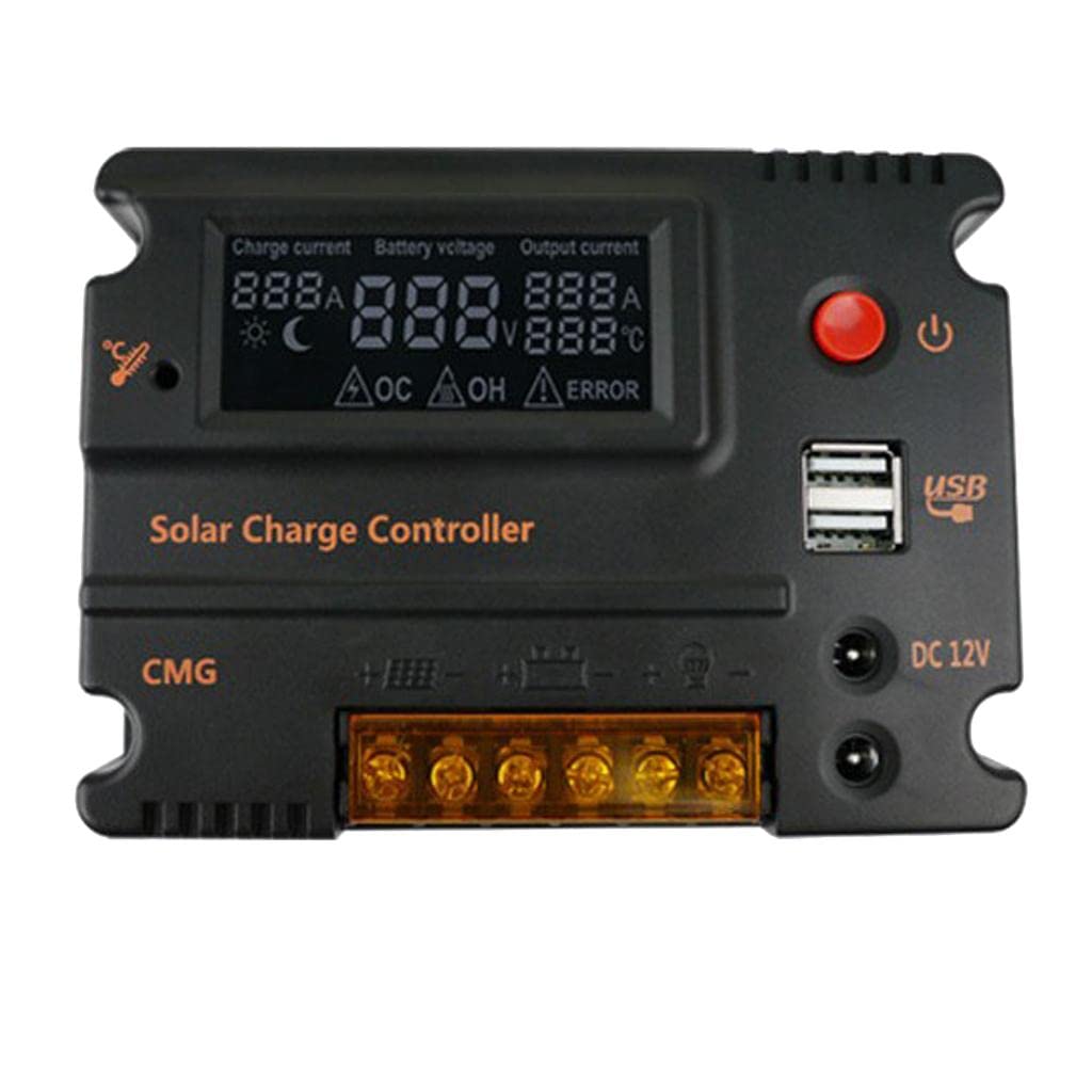 10A Mmpt Pwm Controller Waterproof Solar Charge Controller W/Lcd Display And Led BarCollectibles