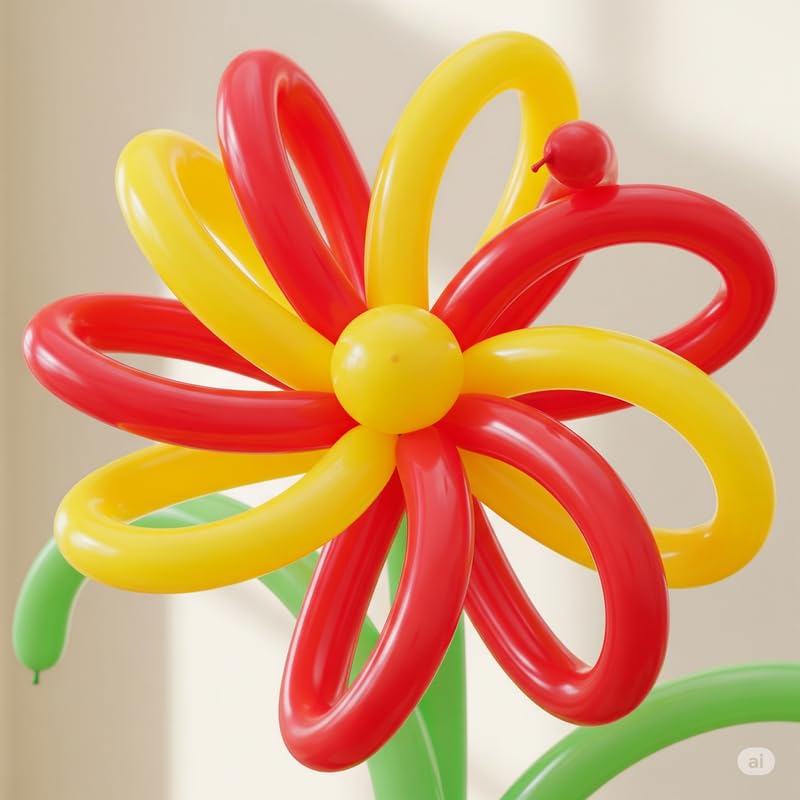 Image of long Modelling, Twisting, Tube Balloons, Pack of 100 (Red)