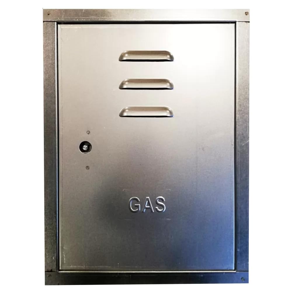 AFLEX Sportello Ispezione Porta Zincata Sportello Contatore Gas Cornice 20 Mm Sportello Ispezione Gas Telaio 0,8 Mm Profondità 25 Mm Lc30 Hc40 Ln26 Hn36 cm