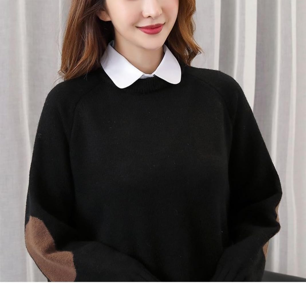 Detachable Dickey Collar Fake Collar Peter Pan Half Shirts False Collar Inserts Tops for Women Girls - Image 3