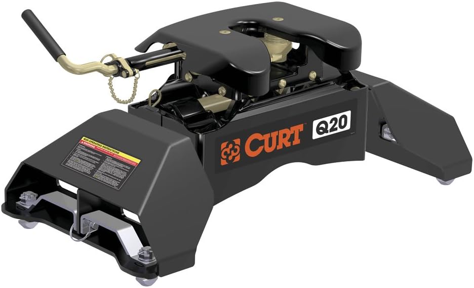 CURT 16035 Q20 5th Wheel Hitch Compatible with Select Puck System, 20,000 lbs.