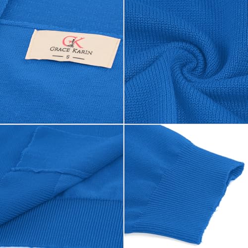 Image of GRACE KARIN Women Cardigan Sweaters Lightweight Knit Cropped Cardigans Trendy 3 /4 Sleeve Shrug Bolero S-3XL