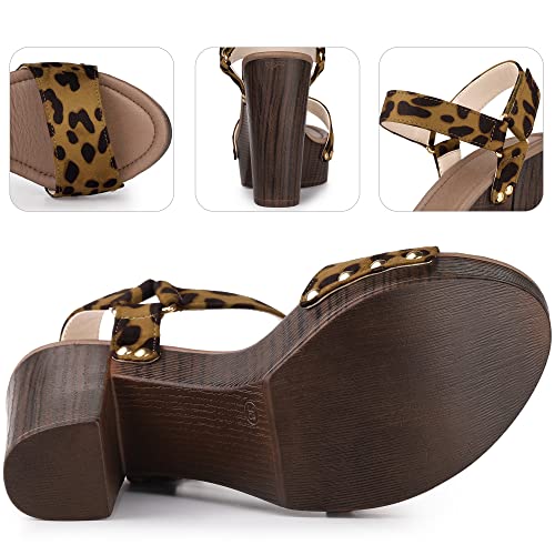 Perphy Round Toe Platform Slingback Chunky Heel Sandals for Women3