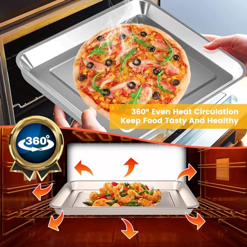Image of 11.77 inch x 11.77 inch Baking Pan for Breville BOV800XL BOV810BSS BOV845BSS BOV900BSS Smart Oven, Compatible with Ninja SP100 SP101 SP1001C SP201 Air Fry Oven